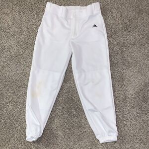 Adidas Youth Large White Climalite Baseball Pants
